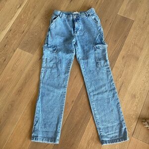 MNG denim CARGO pants - large pocket - size 2 ( 34)